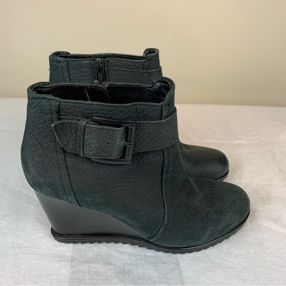 Kenneth Cole Reaction Leather Storm Wedge Ankle Boot- Sz 7 - Picture 8 of 13